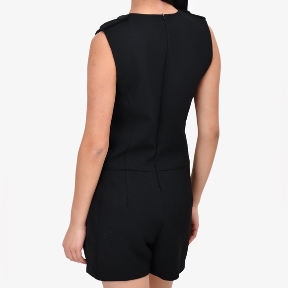 Rachel Zoe Black Romper Mini Tailored Heritage Prep Preppy Career Interview Cute - Picture 2 of 10